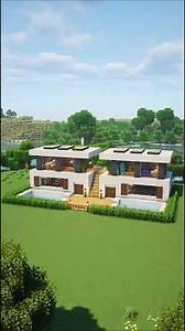 Minecraft Modern Twin House Build 🏤 #shorts #minecraft