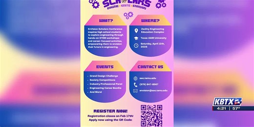 EnVision Scholars Conference aims to inspire young engineers of the Brazos Valley