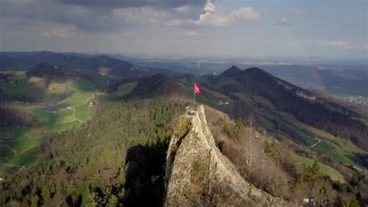 Mountain, Summit, Hike, Flag