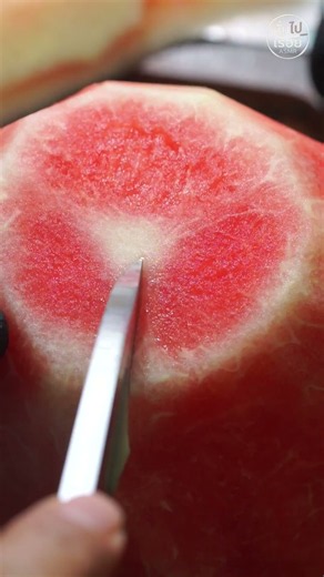 🍉 เคล็ดลับร้านค้า! ผ่าแตงโมไม่โดนเมล็ด 🎧 | Watermelon ASMR #หั่นไปเรื่อยASMR #asmr #cuttingasmr