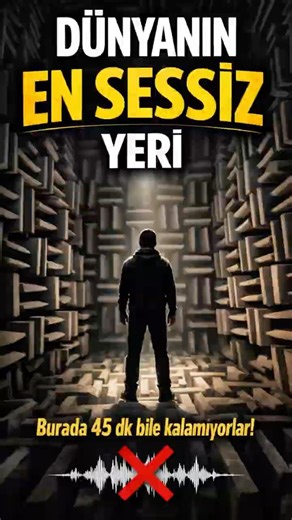 Dünyanın En Sessiz Yeri (–20 Desibel!)#shortsvideo #keşfet #fyp