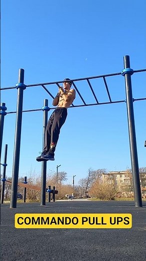 Commando Pull Ups ✅️ #commandopullups #pullups #calisthenics #workout #streetworkout #sports #shorts