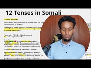 6 Bilood ku baro English | 12 Tenses in Somali: P. 2/3 | Lesson 05