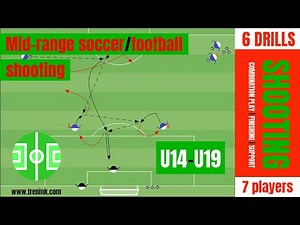 Mid-range football/soccer shooting practice | easy long distance shooting training drills | U14-U19