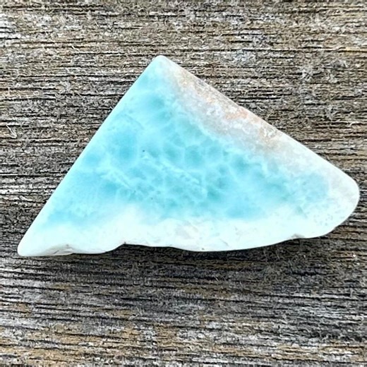 Larimar Stone: Cabochon Preform or Inlay Lapidary Material (9g, 6-9mm Thick)