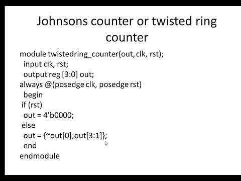 verilog| counter ring and johnson counter