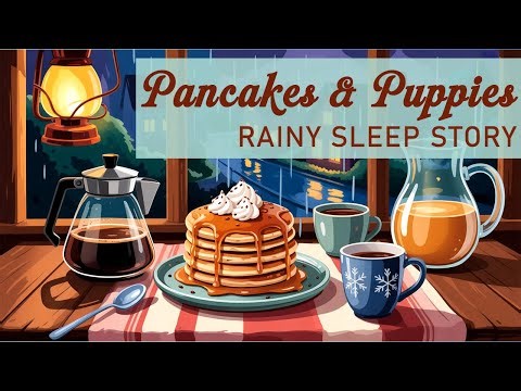 The New Rainy Day Bakery Story With Gentle Rain | Pancakes & Puppies | A Cozy Bedtime Story 💤 NO ADS
