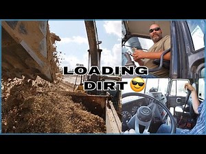 Mack dump truck, loading and dumping overloaded truck MUST SEE !!