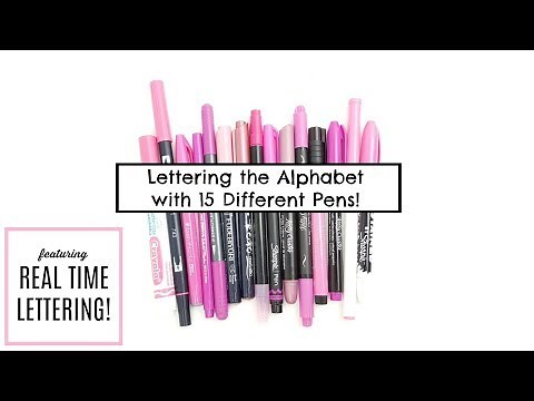 Hand Lettering Alphabet for Beginners with 15 Different Pens! Lower Case Alphabet
