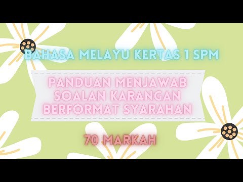 Panduan Menjawab Soalan Karangan Berformat Syarahan