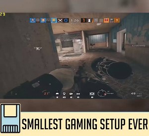 He set up the world's smallest functioning gaming setup! 😂 Credit:: Basically Homeless | The Cartridge Family