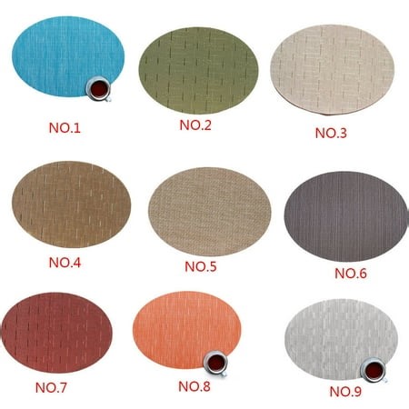 Oval PVC Placemat Non-Slip Plastic Placemat Non-Slip Oval Table Mat Water-proof Non-Slip Oval Table Mat Plate Dish Pads Coaster Kitchen Bar Accessories - Walmart.ca