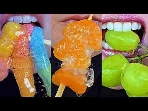 MOST POPULAR FOODS FOR ASMR (HONEYCOMB, ALOE VERA, TANGHULU, SEAGRAPES, POPPING BOBA) ASMR Phan