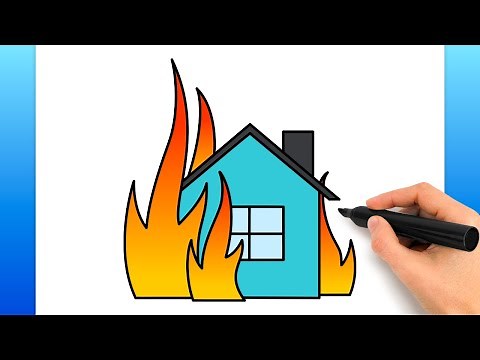 How To Draw A House On Fire (Easy Drawing Tutorial)