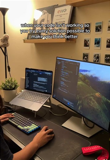 Gotta try everything possible to see the code at a different angle 😭😭 #coding #softwareengineer #programming #womeninstem #fypシ
