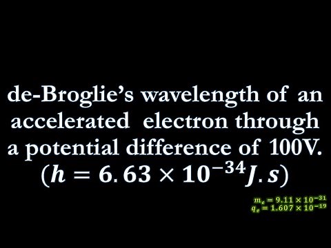 de broglie's wavelength calculation simple problem (electron in accelerated potential)