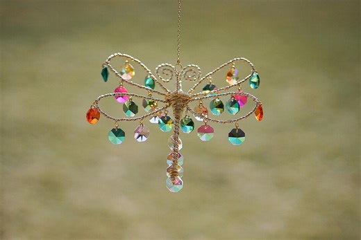 Handmade Dragonfly Suncatcher - Etsy