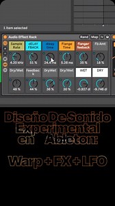 Ramiro | Met One on Instagram: "Diseño De Sonido Experimental en Ableton: Confía en el proceso. Video completo en yt. #ableton #abletonlive #diseñodesonido #produccion #tutorial #idm #sophie #aphextwin #flume #sounddesign #produccionmusical #musicaelectronica #sonido #españa #argentina #sombrero"