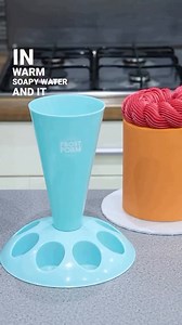 13K views · 51 reactions | Meet Frost Caddy, the ultimate sous-chef for your piping bag chaos by Frost Form! Tired of frosting nozzles playing hide and seek? This dapper stand keeps everything neat and ready for action.  Frosting cupcakes? Piece of cake!  Be the Picasso of pastries without the mess. | Cake Craft Company | Facebook