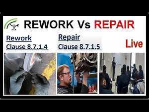 Rework Vs Repair, what is difference between rework & repair with example