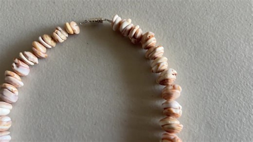 Puka Shell Necklace With Large Sizes of Orange-brown Spiral Patterned Hawaiian Pukas Vintage 70s Men’s and Women’s Hawaiian Shell Jewelry - Etsy