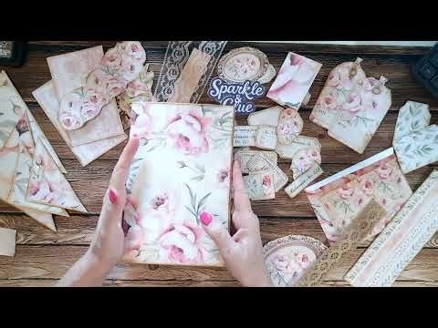 Vintage Pink Peony Folio Tutorial + FREE Digital Paper!