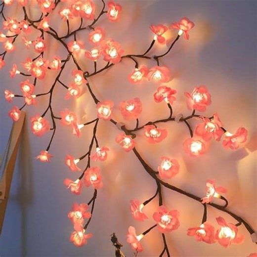 LED Cherry Blossom – Fairy Flower Wall Decor, Bendable Branch Garland, Cozy Bedroom & Home Lighting - Etsy