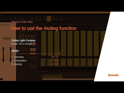 Autonics Tutorial : How to use the Safety Light curtains muting function