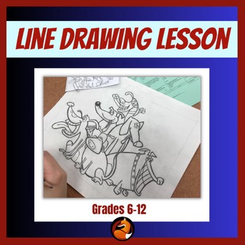 Beginner Line Drawing Art Lesson | Middle & High School Homeschool Art Project