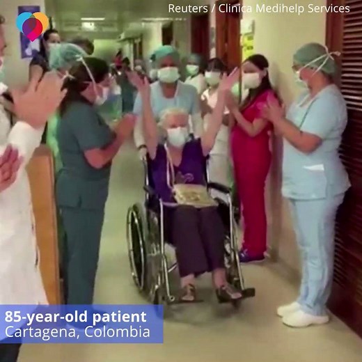 254K views · 1.3K reactions | Around the world, hospitals are celebrating coronavirus recoveries with sweet send-offs. Watch these survivors rejoin their loved ones, while teams of heroic healthcare workers cheer them on https://cbsn.ws/36rHt5U | The Uplift | Facebook