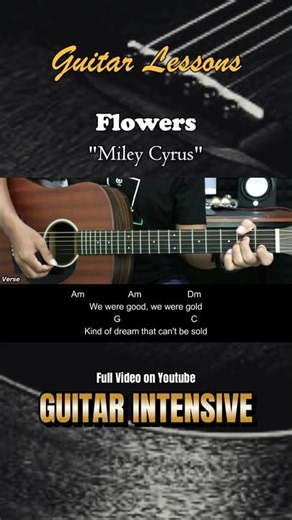 Easy Guitar Tutorial: Flowers by Miley Cyrus - Chords & Strumming Pattern