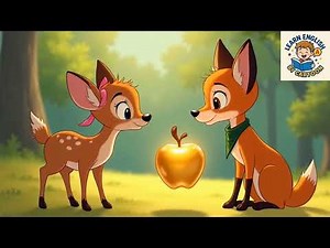 The Fox and the Golden Apple - english with cartoons