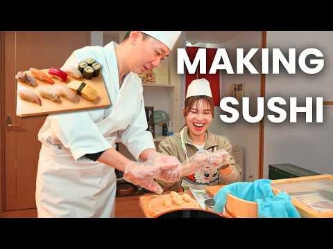 We Tried Making Sushi with a Japanese Sushi Chef🍣 | How Sushi is made