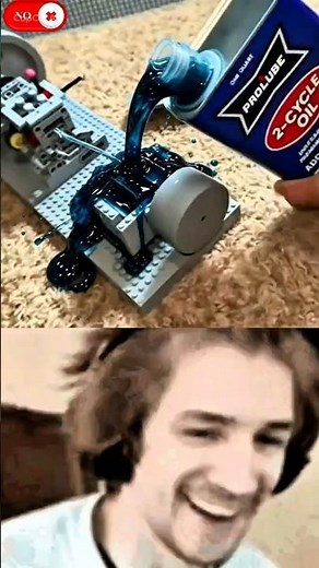 Put Motor Oil in a LEGO Engine 🧠