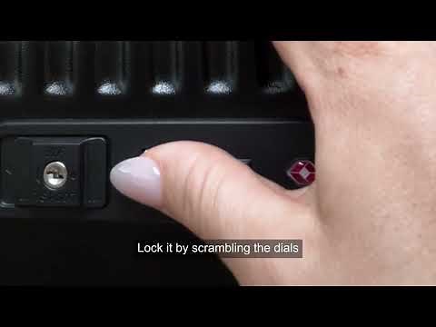 NOBL Travel: How to Open the TSA Lock on the front Compartment.