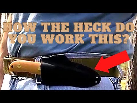 Bob Dozier Knives Horizontal Sheath Demo. How To Use It.