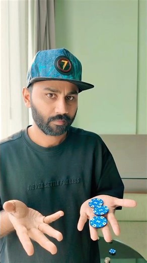 Three fly poker chip #magic #shorts #tricks #creative