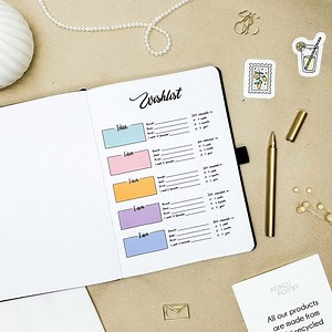 Wishlist | Stick-in-page | A5 Format | Tracker | Reading Journaling | Colored or Black & White - Etsy