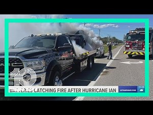 Crews warn of lithium-ion batteries causing fires after flooding from Hurricane Ian