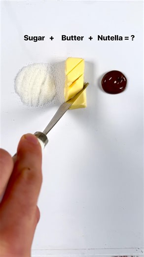 Nutella + Sugar + Butter = ??? #mixing #tappingsounds #oddlysatisfying