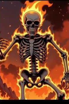 HD Burning skeleton.