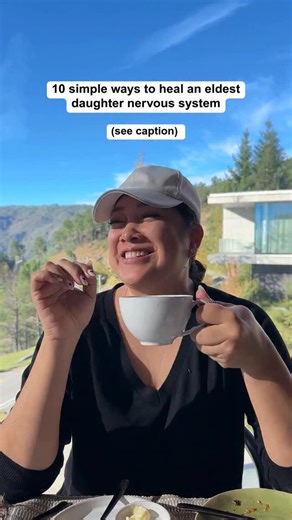 Dr.Therese | Psychologist, Author, Speaker on Instagram: "If your nervous system only knows go mode and everything feels urgent, you might not be “bad at resting.” You might just be running on adrenaline. If you grew up in “eldest daughter mode”: responsible, hyper-aware, always one step ahead—your body learned that staying alert = staying safe. Here are 10 simple, realistic ways to start calming a nervous system that’s been stuck on high for a long time (my favorite is #10): 1️⃣ Take three slow