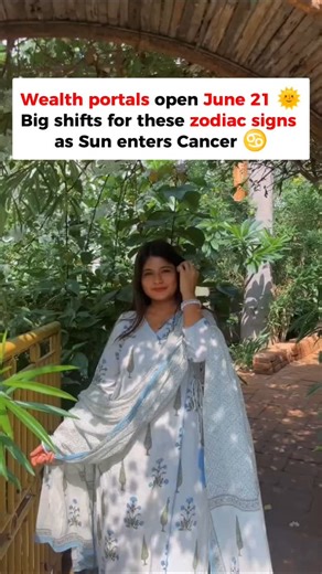 Shweta Maheshwari Sharma |Tarot | Akashic | Cord Cutting on Instagram: "💰 Wealth Portals Are Opening – 21 June 2025 🌞 As the Summer Solstice begins and the Sun enters Cancer, a powerful energy shift activates financial growth for these signs: ♍ Virgo – Your 11th house of soul-aligned income & community lights up. Manifest through service & networking. ♉ Taurus – Communication, content, and sales channels are your gateway. Show up, speak, and sell. ♋ Cancer – It’s your season! Your personal mag