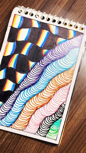 Easy Doodle Art Tutorial 🩷💙💚 #doodle #doodling #art #illusion