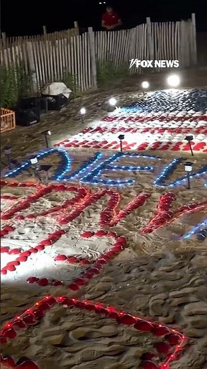 WATCH: New Yorker creates ‘NEVER FORGET’ 9/11 beach tribute