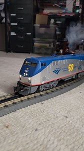 Lionel Amtrak Genesis #46 pulling some MTH Premier Amtrak Amfleet Passenger Cars! #lionel #mth #trains #modeltrains #amtrak #amtraktrain #genesis #3rail #modellbahn #legacy #amfleet #lioneltrains #diorama #locomotive #railroad #railway #scalemodel #hobby #trainstagram #ogauge #ogaugetrains #passengertrain #trains_worldwide #sundayfunday | BR Railroad