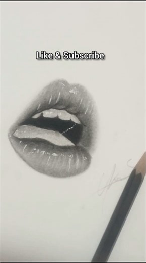 Hyper Realistic Lips Drawing #shorts