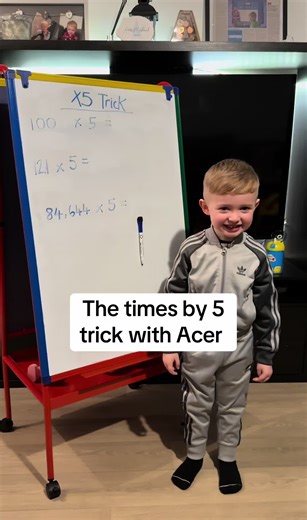 Multiply by 5 in a Snap with Acer's Trick
