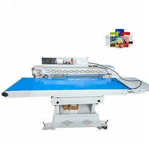 [Hot Item] Horizontal Nitrogen Gas Flushing Sealing Machine Continuous Band Vacuum Sealer with Printing
