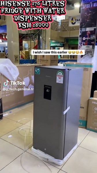 Hisense 176L Single Door Fridge with Water Dispenser